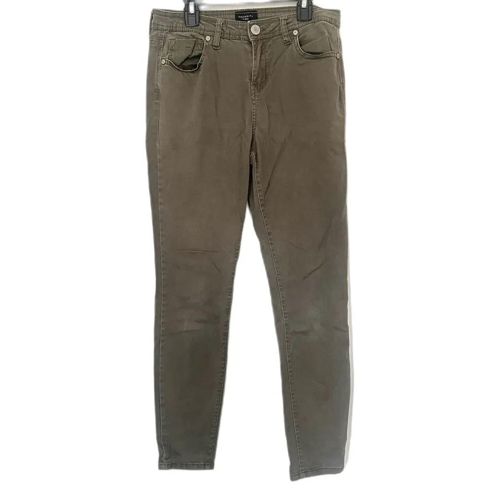 Celebrity Pink Olive Green Skinny Jeans Jeggings Earthy Military Fall‎ Size 28